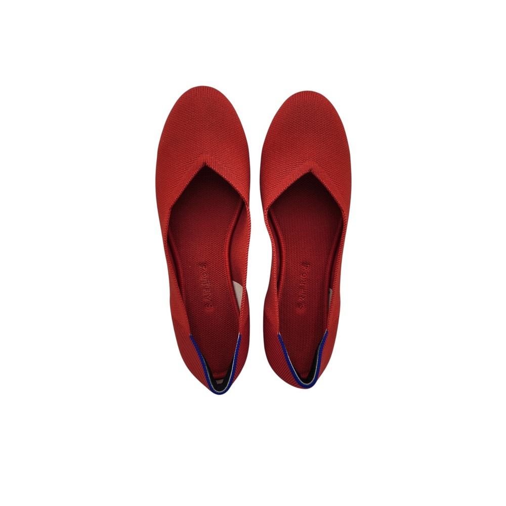 Rothy's Ballet Flat Womens Size 11 Red Round Toe Sip On Machine Washable